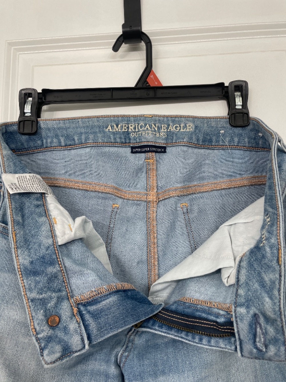 American Eagle - light blue Super Super Stretch X Woman’s Jeans, size 12 Short - Picture 6 of 7